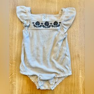 Carter's Cream and black onesie